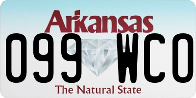 AR license plate 099WCO