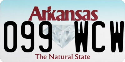 AR license plate 099WCW