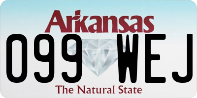 AR license plate 099WEJ