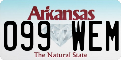 AR license plate 099WEM