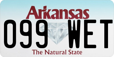 AR license plate 099WET