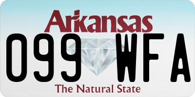 AR license plate 099WFA