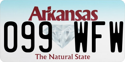 AR license plate 099WFW