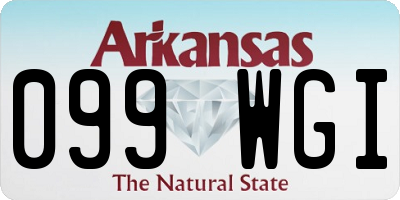 AR license plate 099WGI