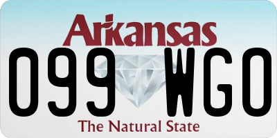 AR license plate 099WGO