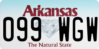 AR license plate 099WGW