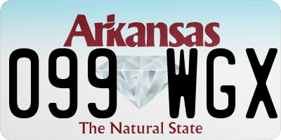 AR license plate 099WGX