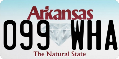 AR license plate 099WHA