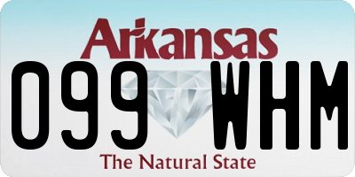 AR license plate 099WHM