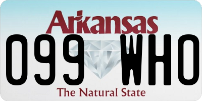 AR license plate 099WHO