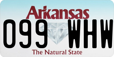 AR license plate 099WHW