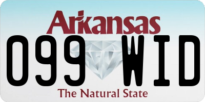 AR license plate 099WID