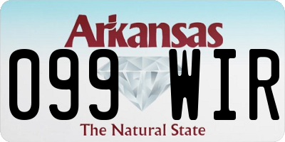 AR license plate 099WIR