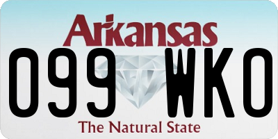 AR license plate 099WKO