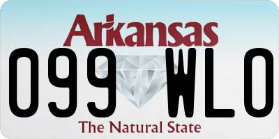AR license plate 099WLO