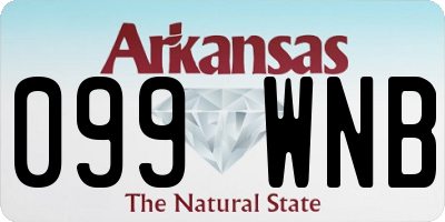 AR license plate 099WNB