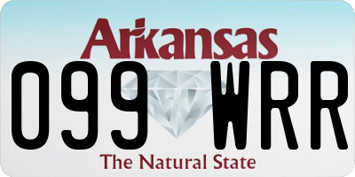 AR license plate 099WRR