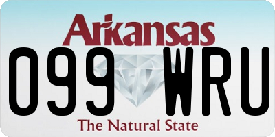 AR license plate 099WRU