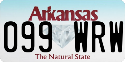 AR license plate 099WRW