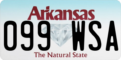 AR license plate 099WSA