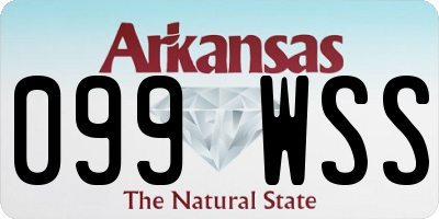 AR license plate 099WSS