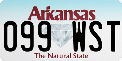 AR license plate 099WST