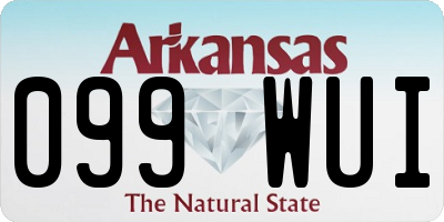 AR license plate 099WUI