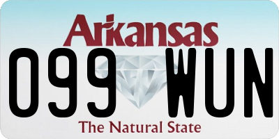 AR license plate 099WUN