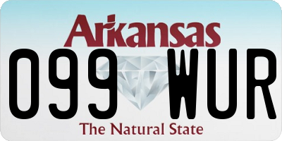 AR license plate 099WUR
