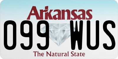 AR license plate 099WUS