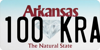 AR license plate 100KRA