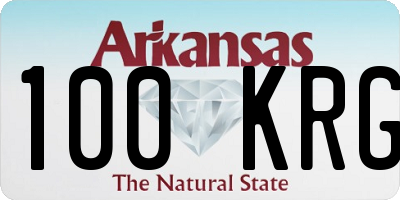 AR license plate 100KRG