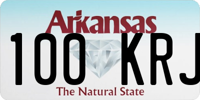 AR license plate 100KRJ
