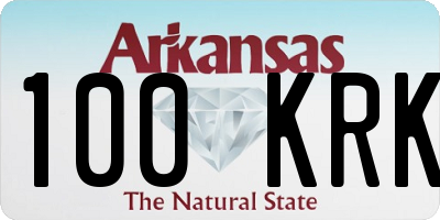 AR license plate 100KRK