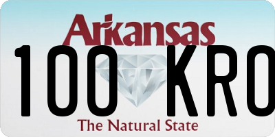 AR license plate 100KRO