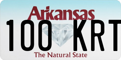 AR license plate 100KRT