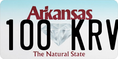 AR license plate 100KRV
