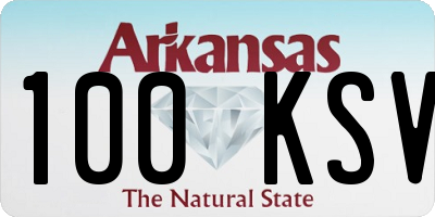 AR license plate 100KSV