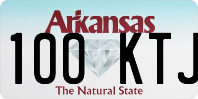 AR license plate 100KTJ