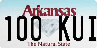 AR license plate 100KUI