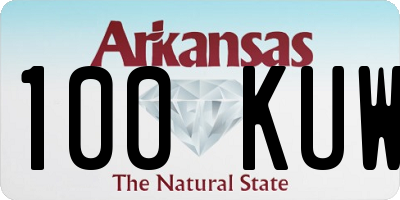 AR license plate 100KUW