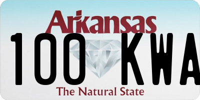 AR license plate 100KWA