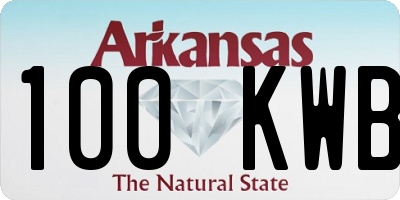 AR license plate 100KWB