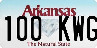 AR license plate 100KWG