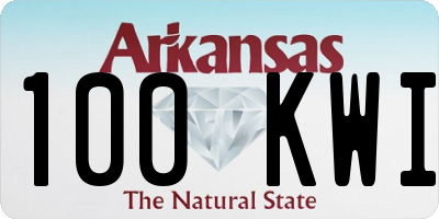 AR license plate 100KWI