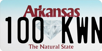 AR license plate 100KWN