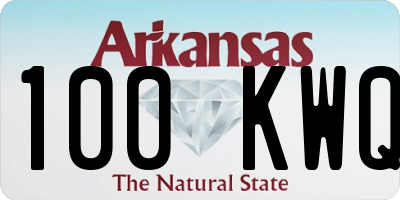AR license plate 100KWQ