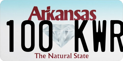 AR license plate 100KWR