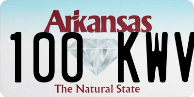 AR license plate 100KWV