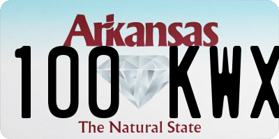 AR license plate 100KWX